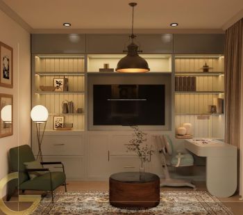 Công trình thiết kế nội thất hiện đại gỗ sồi kết hợp MDF An Cường- Hà Đông